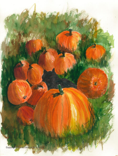 Artemis Amid the Pumpkins