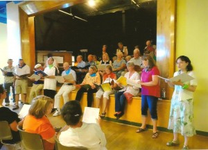All Present with the OK Chorale--before the big shift. Photo by Kay Groves
