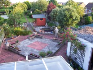 Mervyn in the garden from my bedroom window, 2009
