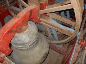 In the bell tower