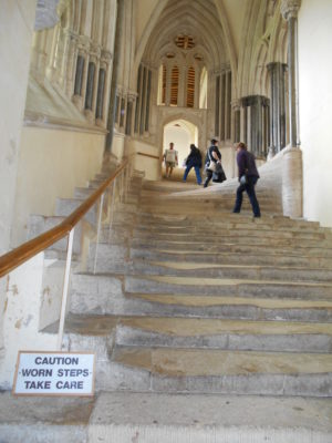 Chapter House steps, worn with use