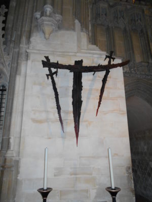 Sculpture above the site of the murder of Thomas à Becket