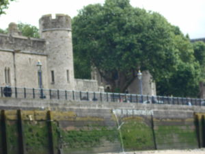 Traitor's Gate--the green bit right of center under lettering that says "Entrance to the Traitor's Gate"